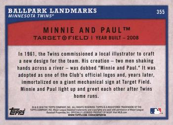 2018 Topps Big League - Gold #355 Minnie and Paul Back