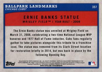 2018 Topps Big League - Gold #357 Ernie Banks Statue Back