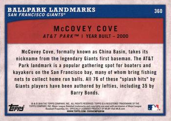 2018 Topps Big League - Gold #360 McCovey Cove Back