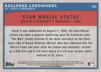 2018 Topps Big League - Gold #362 Stan Musial Statue Back