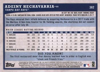 2018 Topps Big League - Gold #382 Adeiny Hechavarria Back