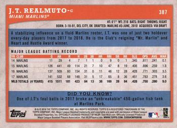 2018 Topps Big League - Gold #387 J.T. Realmuto Back