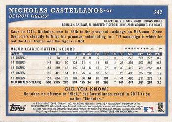 2018 Topps Big League - Blue #242 Nicholas Castellanos Back