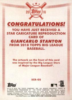 2018 Topps Big League - Star Caricature Reproductions #SCR-GS Giancarlo Stanton Back