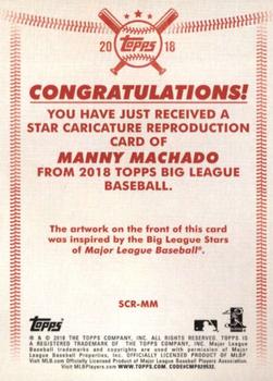 2018 Topps Big League - Star Caricature Reproductions #SCR-MM Manny Machado Back
