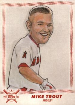 2018 Topps Big League - Star Caricature Reproductions #SCR-MT Mike Trout Front
