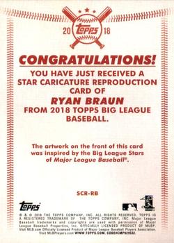 2018 Topps Big League - Star Caricature Reproductions #SCR-RB Ryan Braun Back