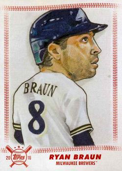 2018 Topps Big League - Star Caricature Reproductions #SCR-RB Ryan Braun Front