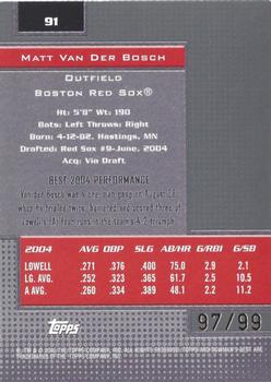 2005 Bowman's Best - Silver #91 Matt Van Der Bosch Back