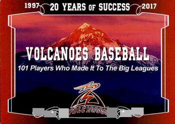 2018 Grandstand Salem-Keizer Volcanoes 20 Years of Success #NNO Salem-Keizer Volcanoes Front