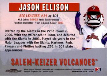 2018 Grandstand Salem-Keizer Volcanoes 20 Years of Success #14 Jason Ellison Back