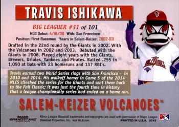 2018 Grandstand Salem-Keizer Volcanoes 20 Years of Success #31 Travis Ishikawa Back