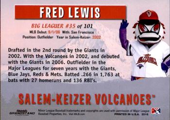 2018 Grandstand Salem-Keizer Volcanoes 20 Years of Success #35 Fred Lewis Back