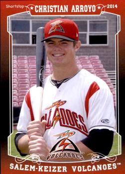 2018 Grandstand Salem-Keizer Volcanoes 20 Years of Success #95 Christian Arroyo Front