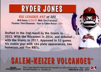 2018 Grandstand Salem-Keizer Volcanoes 20 Years of Success #97 Ryder Jones Back