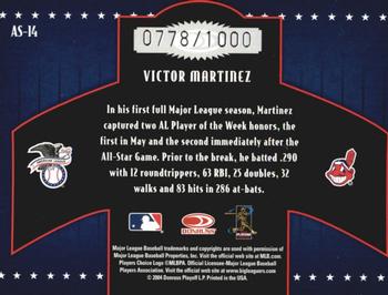 2005 Donruss - All-Stars AL #AS-14 Victor Martinez Back