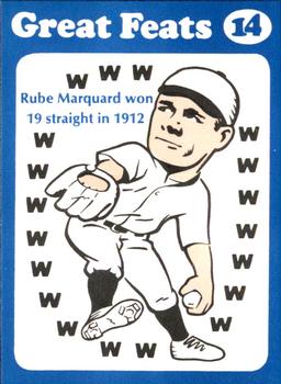 1972 Laughlin Great Feats of Baseball #14 Rube Marquard Front
