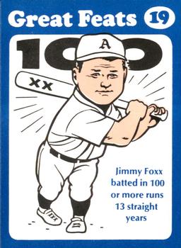 1972 Laughlin Great Feats of Baseball #19 Jimmy Foxx Front