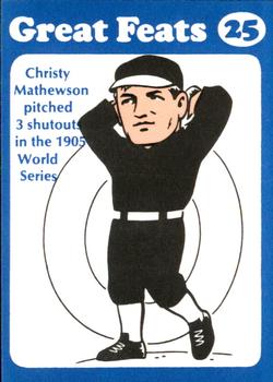 1972 Laughlin Great Feats of Baseball #25 Christy Mathewson Front