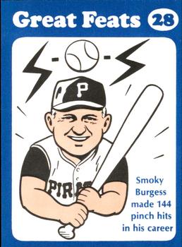 1972 Laughlin Great Feats of Baseball #28 Smoky Burgess Front