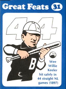 1972 Laughlin Great Feats of Baseball #31 Wee Willie Keeler Front
