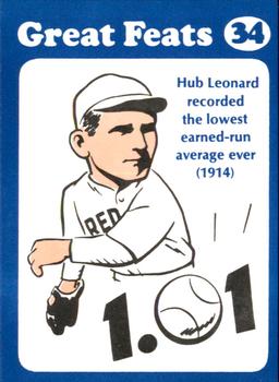 1972 Laughlin Great Feats of Baseball #34 Hub Leonard Front