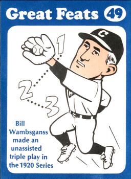 1972 Laughlin Great Feats of Baseball #49 Bill Wambsganss Front