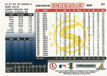 1998 Score - Showcase Series (no PP #) #31 Dennis Eckersley Back