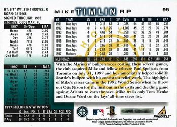 1998 Score - Showcase Series (no PP #) #95 Mike Timlin Back