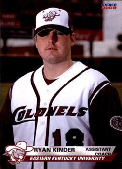 2008 Choice Eastern Kentucky Colonels #22 Ryan Kinder Front