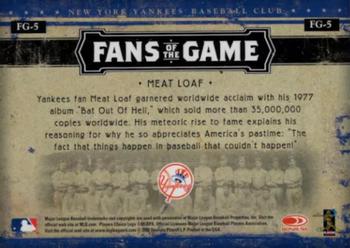 2005 Donruss - Fans of the Game Autographs #FG-5 Meat Loaf Back