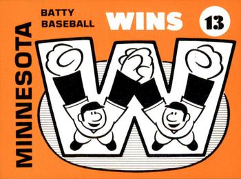 1975 Laughlin Batty Baseball #13 Minnesota Wins Front