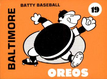 1975 Laughlin Batty Baseball #19 Baltimore Oreos Front