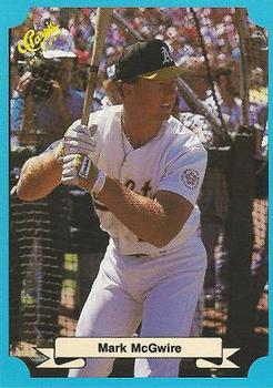 1988 Classic Blue #212 Mark McGwire Front