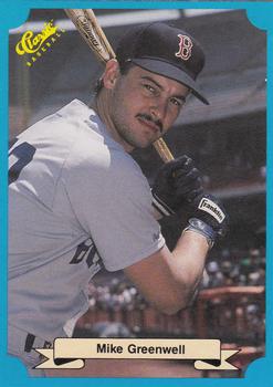 1988 Classic Blue #227 Mike Greenwell Front