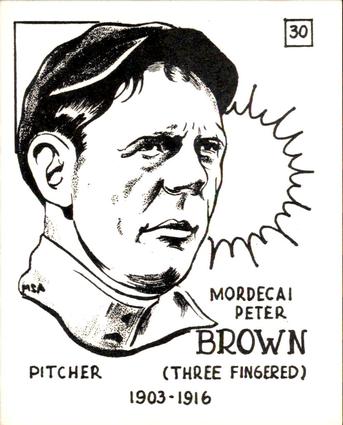 1968 Sports Cards for Collectors Series 1 #30 Mordecai Brown Front