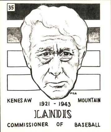 1968 Sports Cards for Collectors Series 1 #35 Kenesaw Landis Front