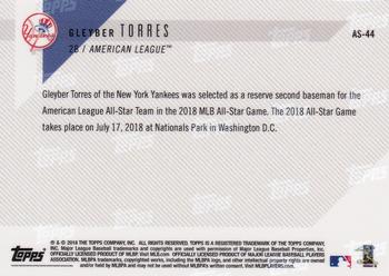 2018 Topps Now American League All-Star Reserves #AS-44 Gleyber Torres Back
