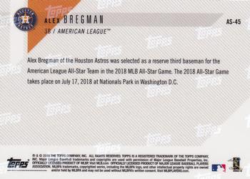 2018 Topps Now American League All-Star Reserves #AS-45 Alex Bregman Back