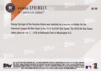 2018 Topps Now American League All-Star Reserves #AS-50 George Springer Back