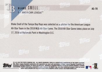 2018 Topps Now American League All-Star Reserves #AS-70 Blake Snell Back
