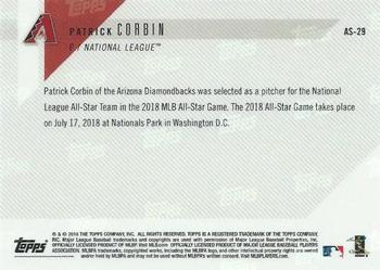 2018 Topps Now National League All-Star Reserves #AS-29 Patrick Corbin Back