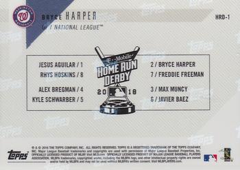 2018 Topps Now T-Mobile Home Run Derby #HRD-1 Bryce Harper Back