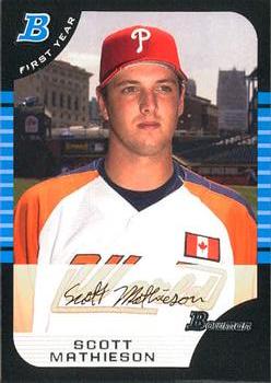 2005 Bowman Draft Picks & Prospects #BDP126 Scott Mathieson Front