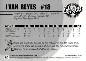 2005 Grandstand Rancho Cucamonga Quakes #NNO Ivan Reyes Back