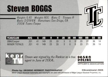 2005 Grandstand Tri-City Dust Devils #4 Steven Boggs Back