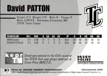 2005 Grandstand Tri-City Dust Devils #9 David Patton Back