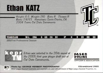 2005 Grandstand Tri-City Dust Devils #19 Ethan Katz Back