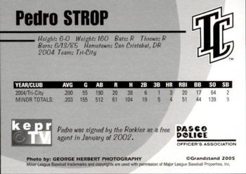 2005 Grandstand Tri-City Dust Devils #24 Pedro Strop Back
