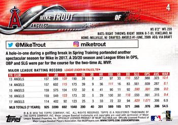 2018 Topps New Era #4 Mike Trout Back